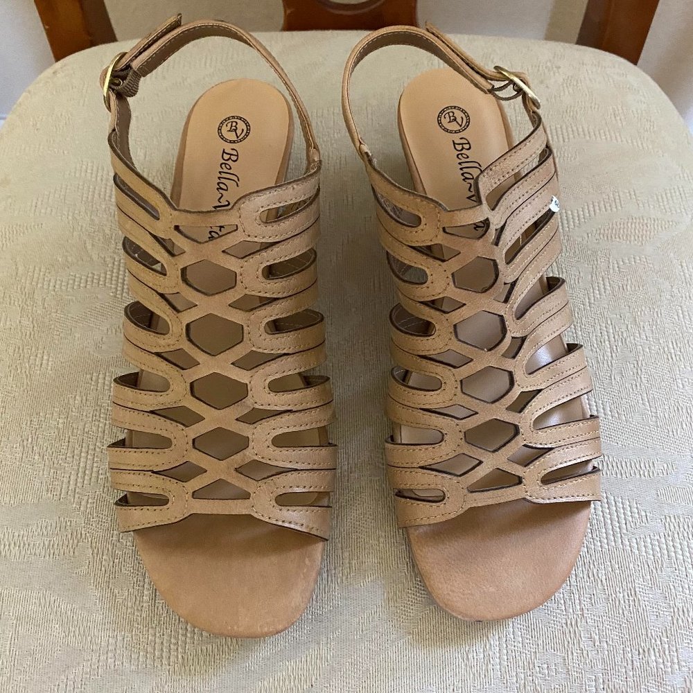 Bella Vita Taresa Wedge Sandals Size 8 1/2W